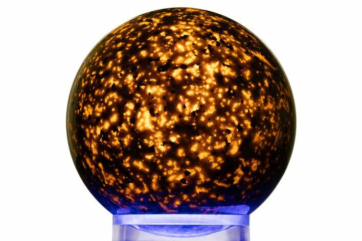 Highly Fluorescent Yooperlite Sphere - Michigan #311666